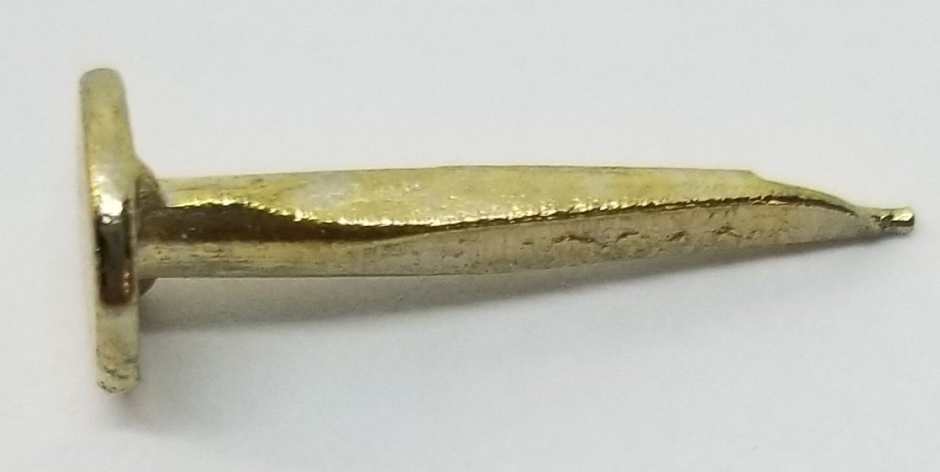 Brass Trunk Nails 3/4" Long (1/4 LB Bag) chest steamer antique