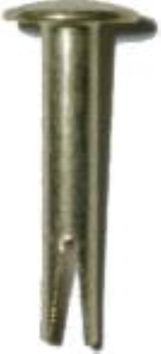 50 COUNT 7/8"L X 3/8"D BRASS plated steel SPLIT RIVETS Bifurcated 2