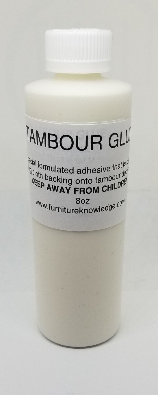 8oz TAMBOUR GLUE roll top desk slat twil cloth flex adhesive wood