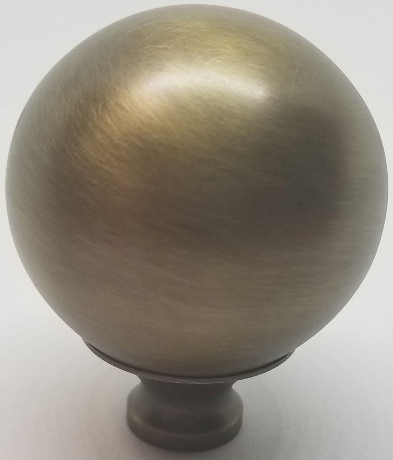 SMALL 13/4" ANTIQUE BRASS bed ball finial post cannon frame rail