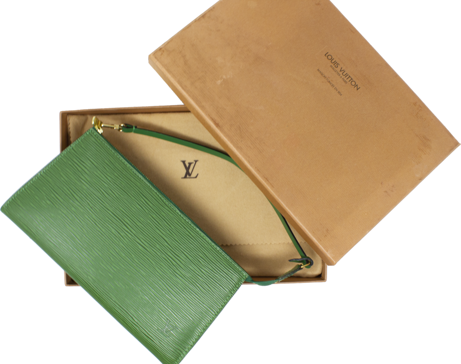 Louis Vuitton Green Epi Pochette shop