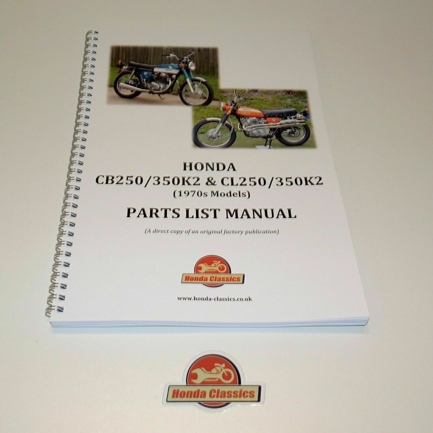 Factory Parts List Manual, CB250/350 HPL018