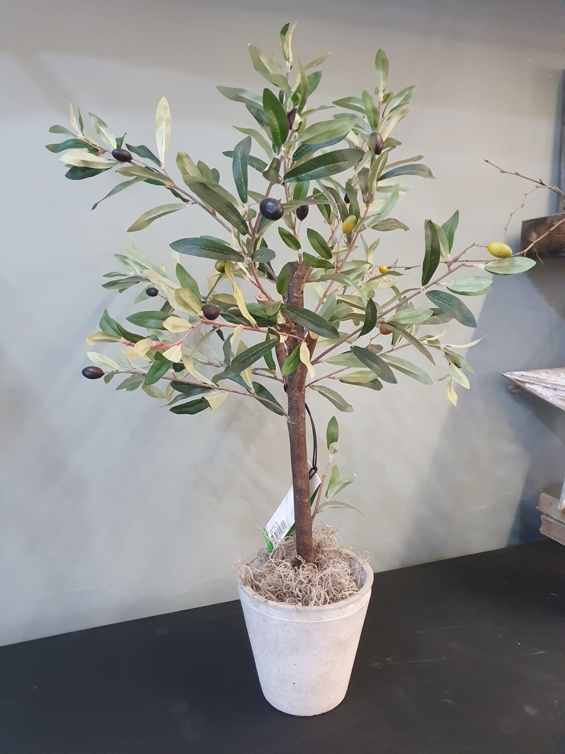 Faux Olive tree in pot