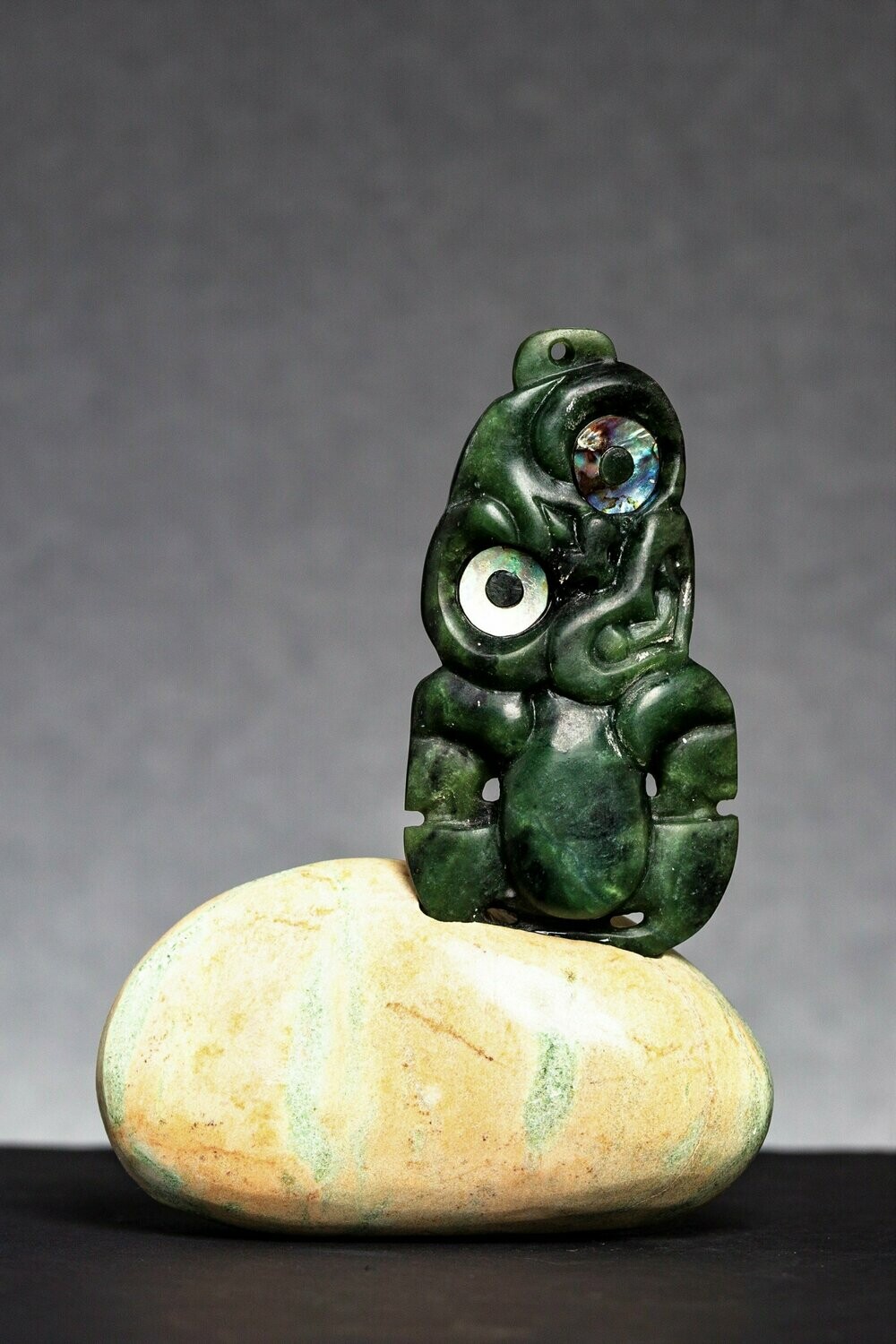Greenstone Tiki Sculpture NZ Genuine Kawakawa stone Otapaurau