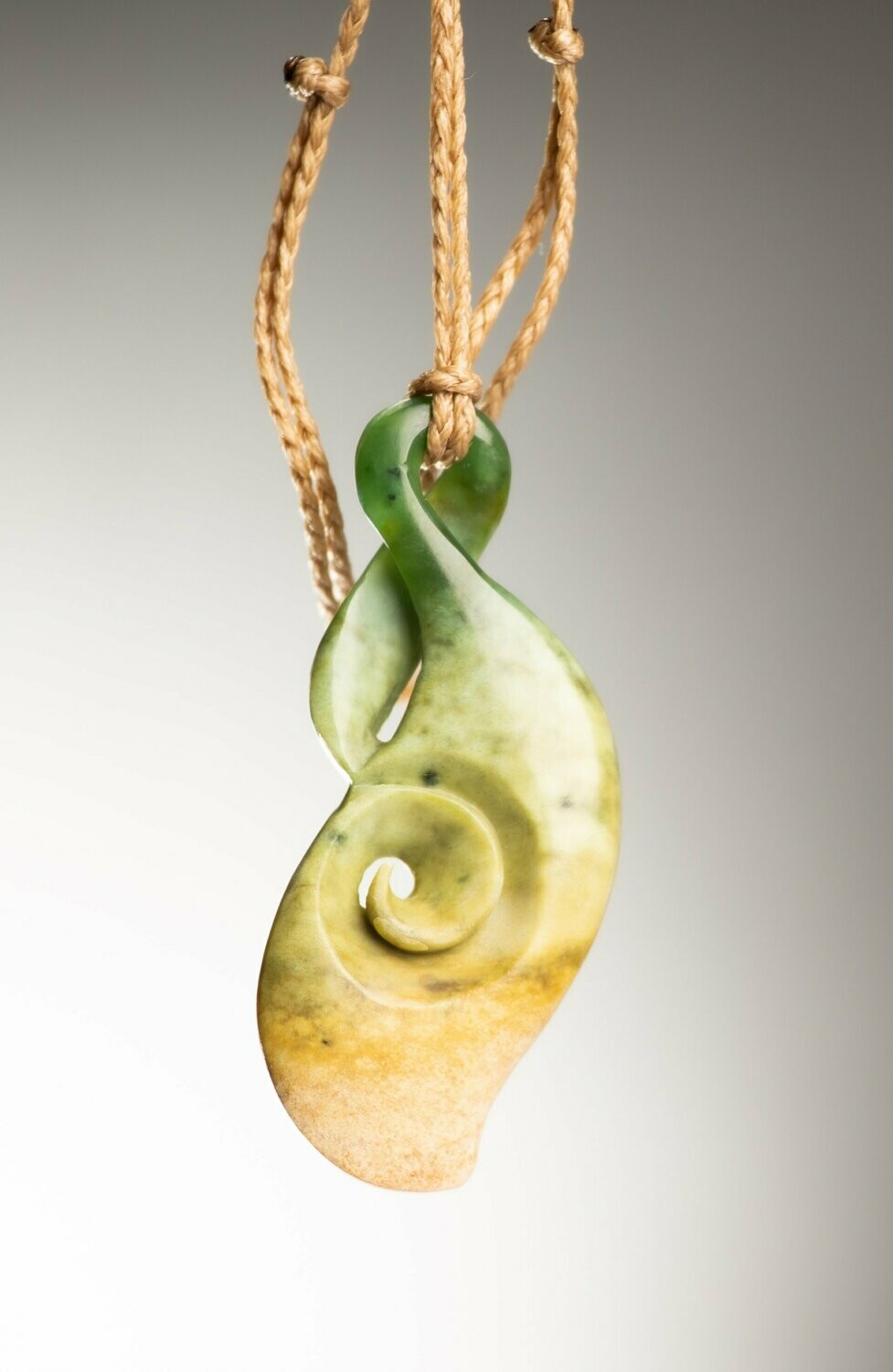 Greenstone Double Twist NZ Genuine Marsden Flower Jade Puramahoi