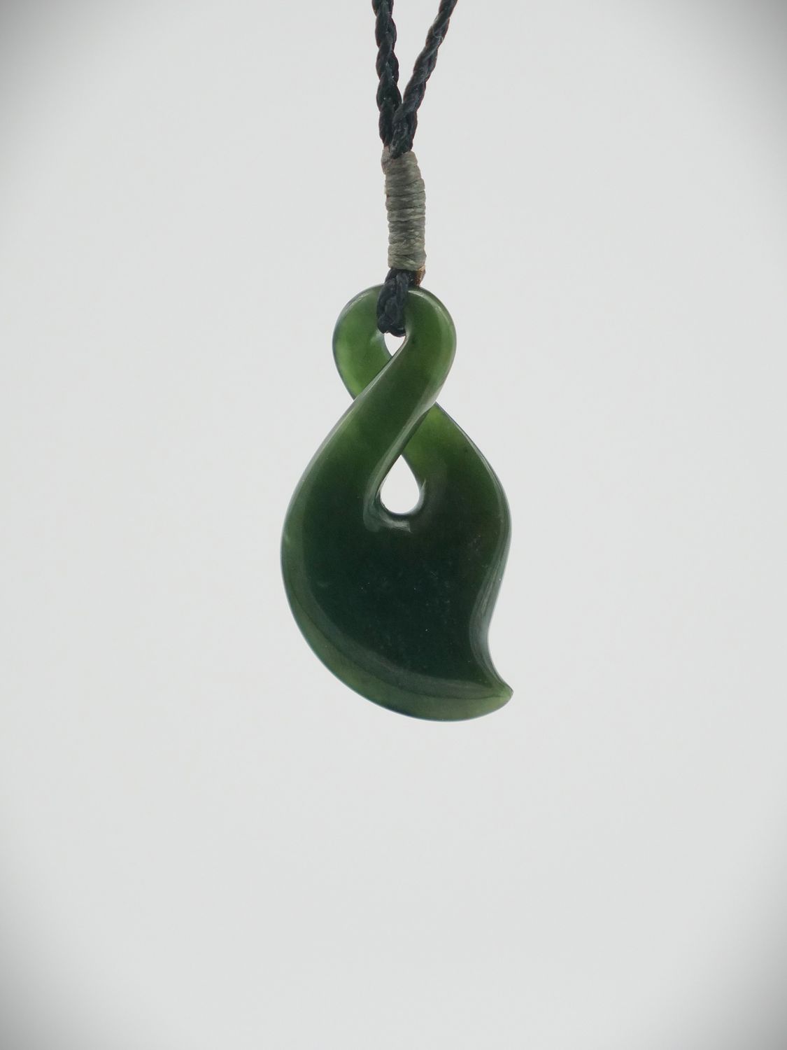 Moko Pounamu Single Pikorua (Twist) NZ Genuine Kawakawa Greenstone Kurow