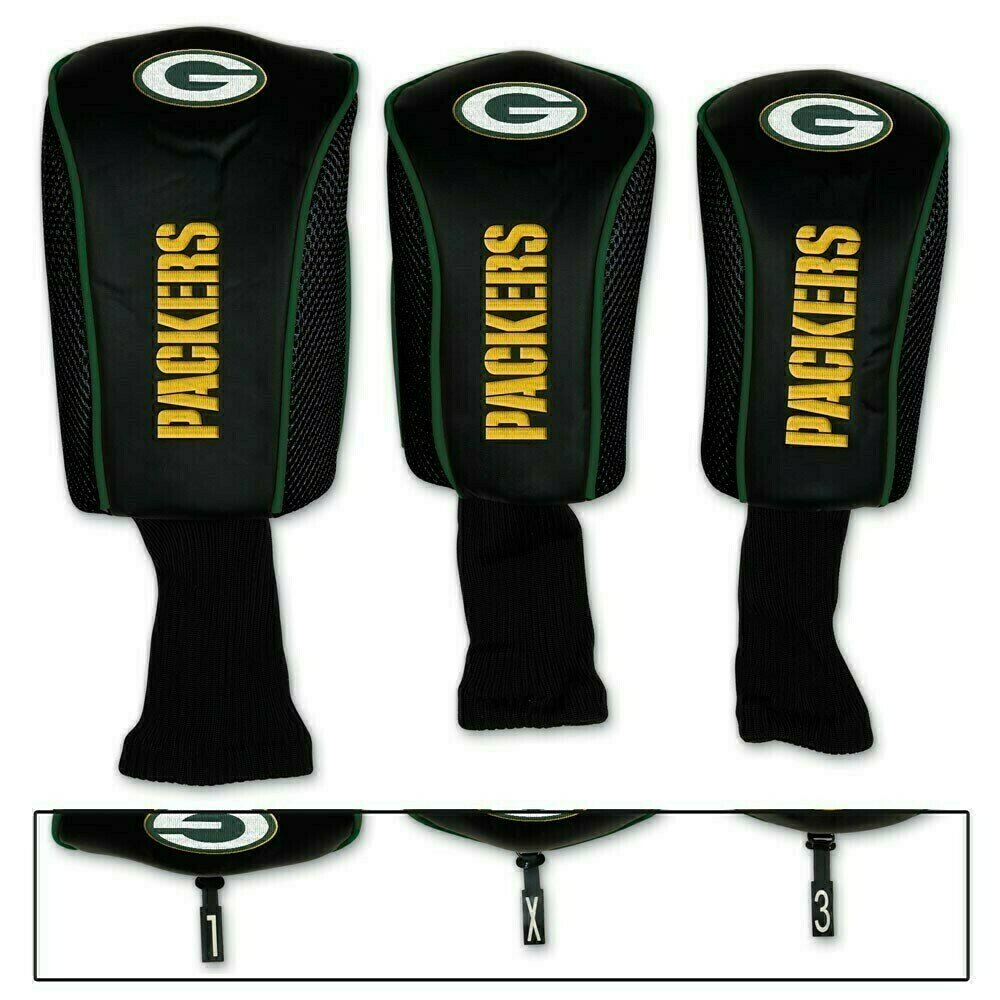 3 Pack McArthur Golf Club Headcovers Green Bay Packers