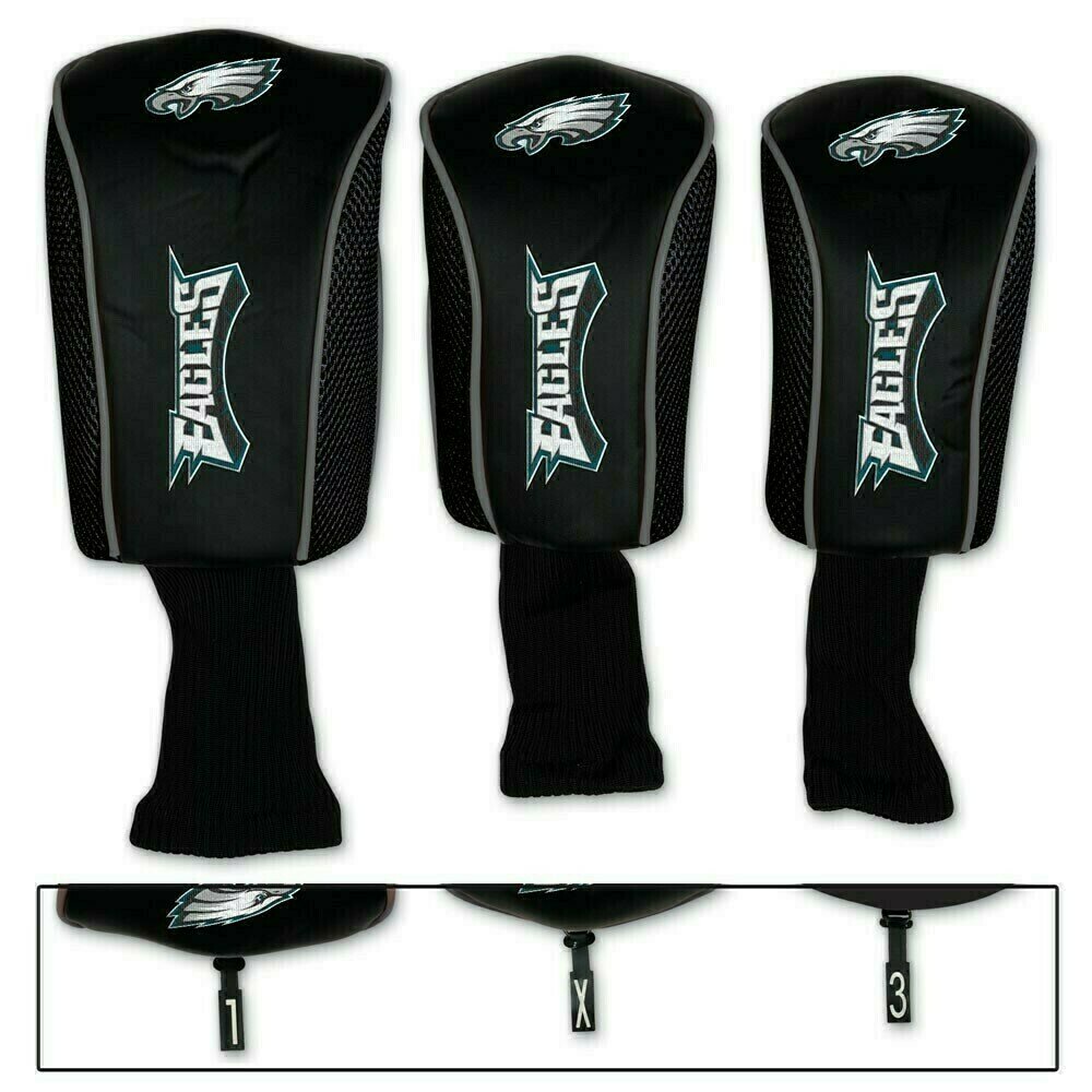 3 Pack McArthur Golf Club Headcovers Philadelphia Eagles