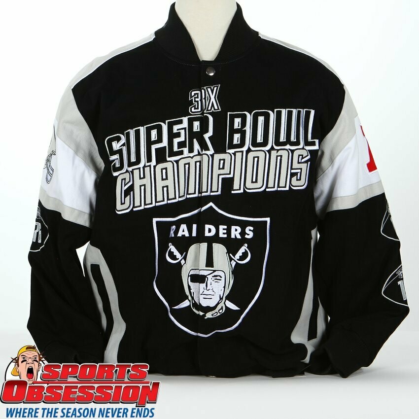 Embroidered Cotton Twill Las Vegas Raiders Jacket (Oakland Raiders