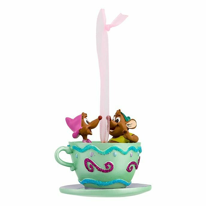 Cinderella Gus and Suzy Tea Cup Ornament