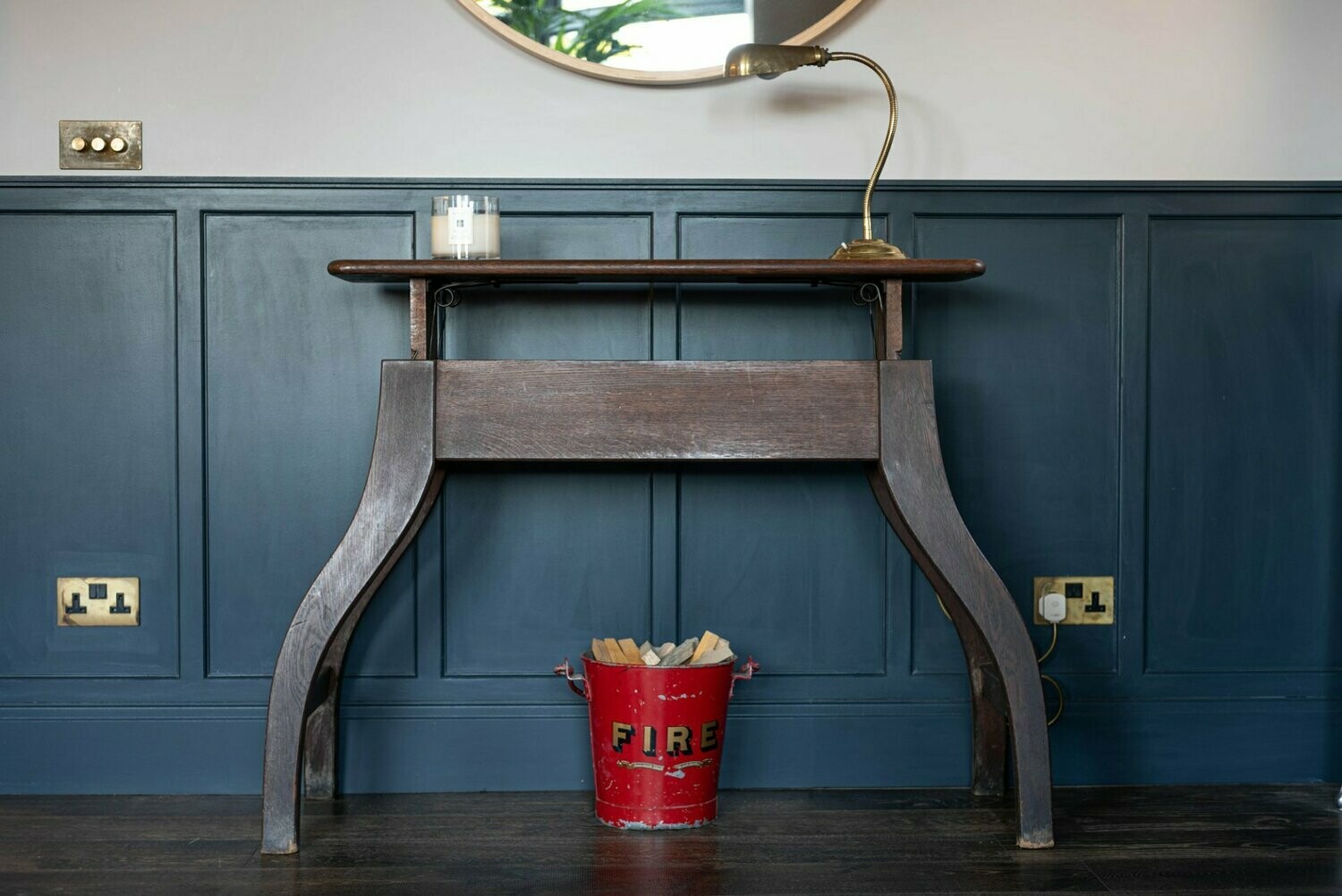 Adjustable Mahogany Organ Bench Console Table