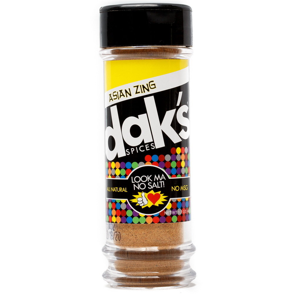 DAK'S ASIAN ZING SALT FREE seasoning to enhance any meal