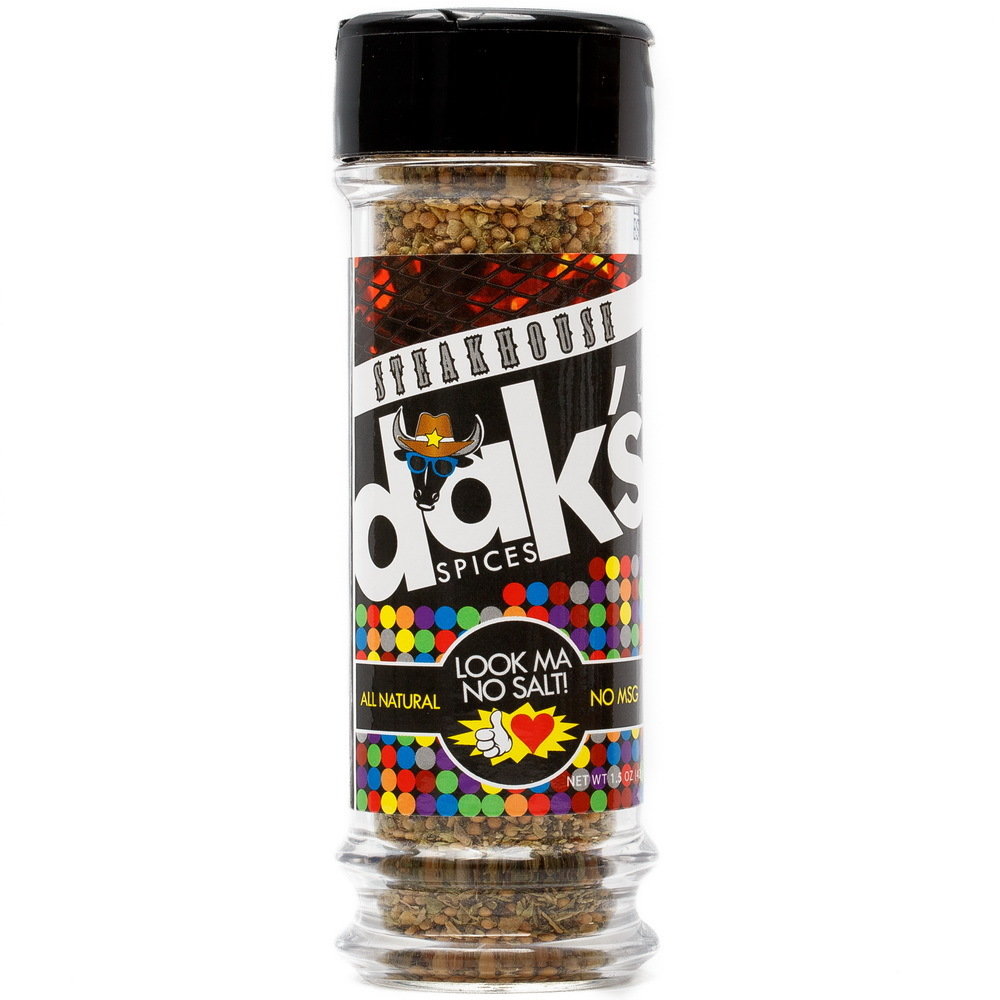 DAK'S STEAKHOUSE SALT FREE seasoning to enhance any meal