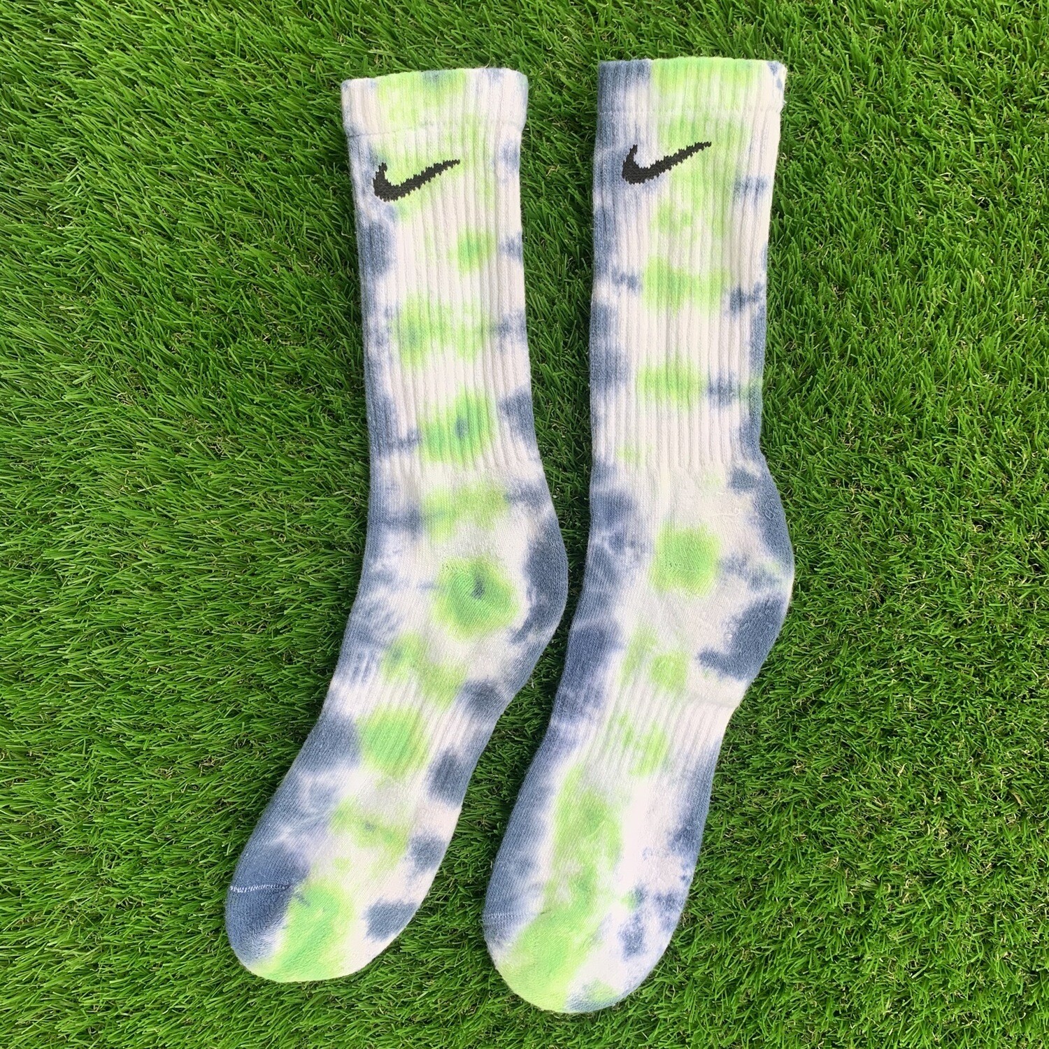 Tie Dye Nike Socks (Sea Blue Green 1)