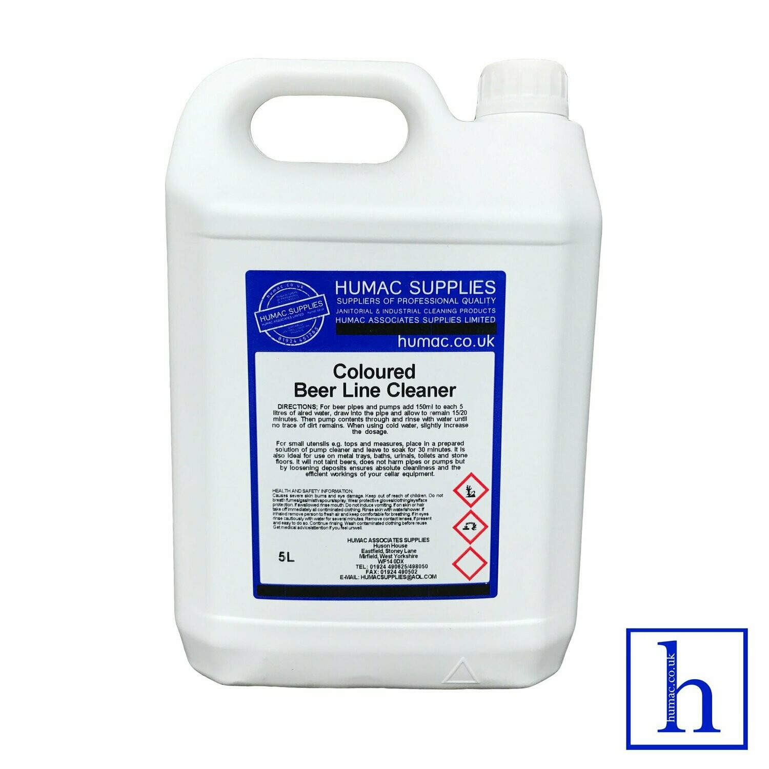 5L Coloured Beer Line Cleaner Optic Bar Pub Cleaner (5 Litres) OLS