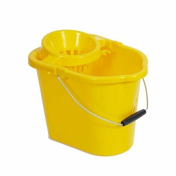12 Litre Capacity Red Blue Green Yellow & Metallic Coloured Floor Cleaning Mop Buckets With Pouring Lip (1, Blue - View #14