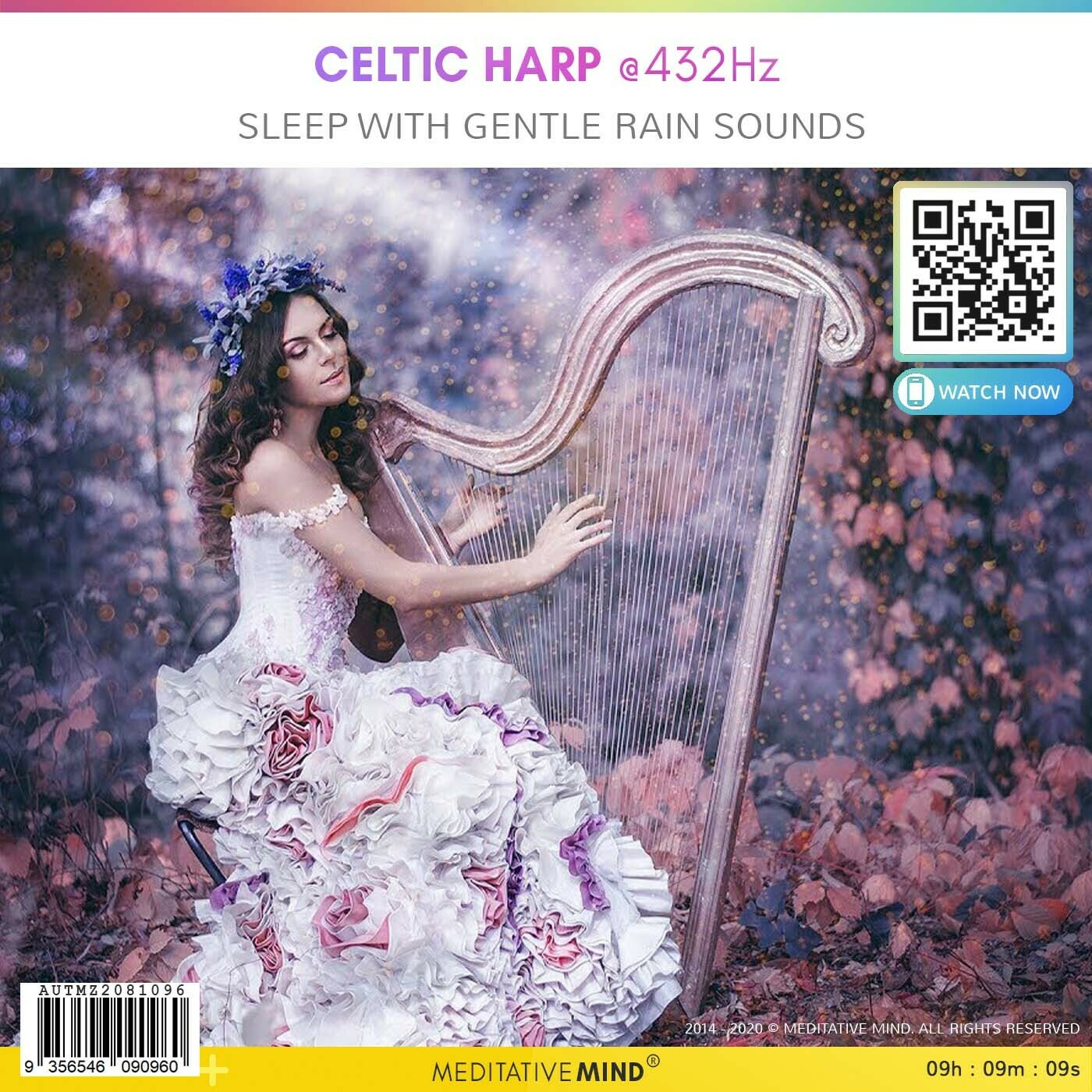 Celtic Harp 432Hz Sleep With Gentle Rain Sounds