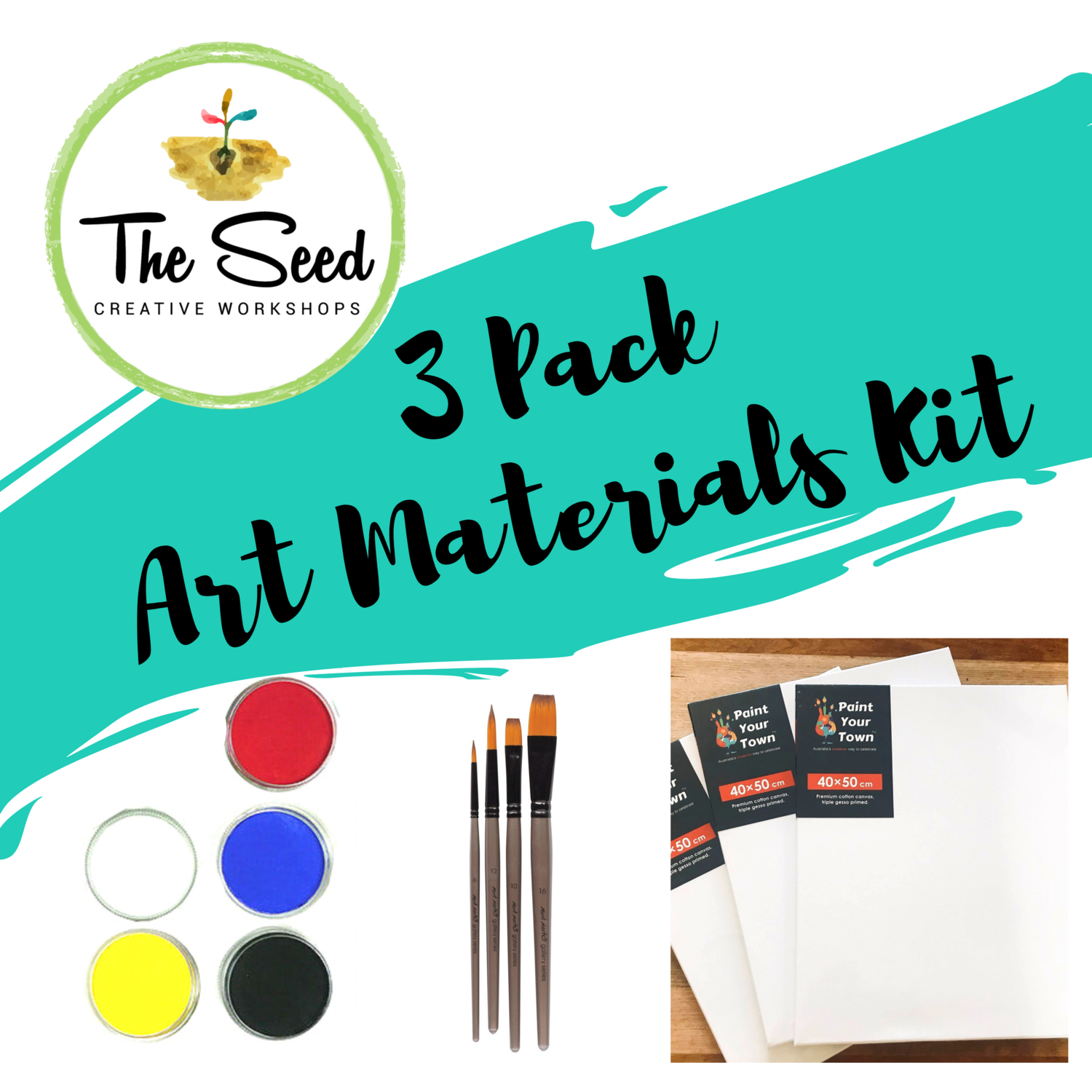 Painters Pack 3 Canvases