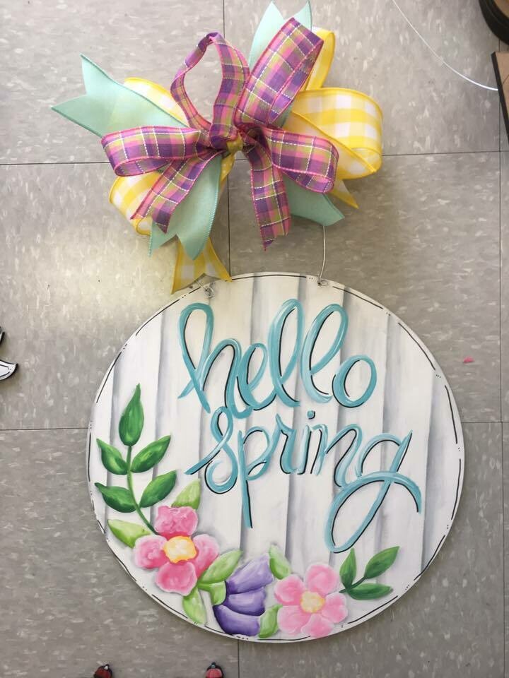 Hello Spring Door Hanger