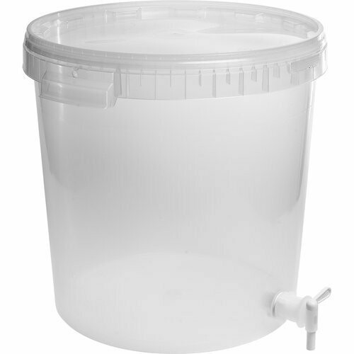 Fermentation Container Bucket with Lid and Tap 30L Transparent