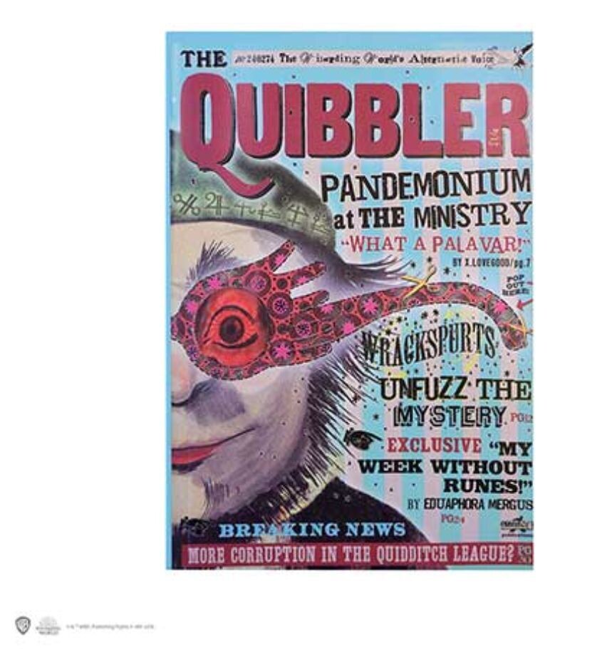 LIBRETA THE QUIBBLER LUNA LOVEGOOD HARRY POTTER CINE REPLICAS