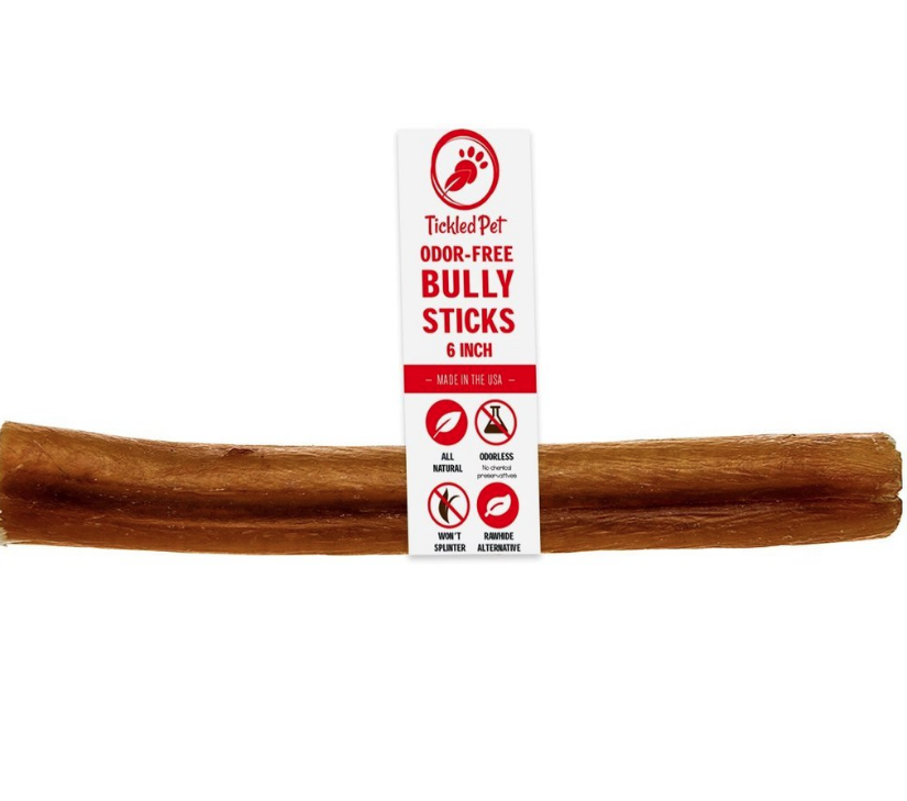 6" Bully Stick No Odor
