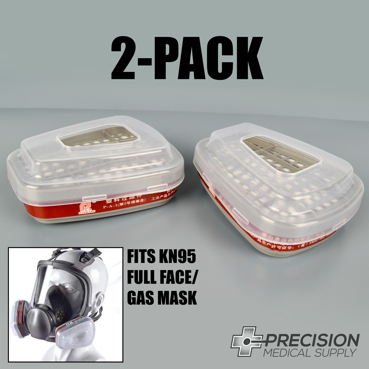 Medical Grade KN95 Full Face Mask and Gas Mask Cartridges Refills