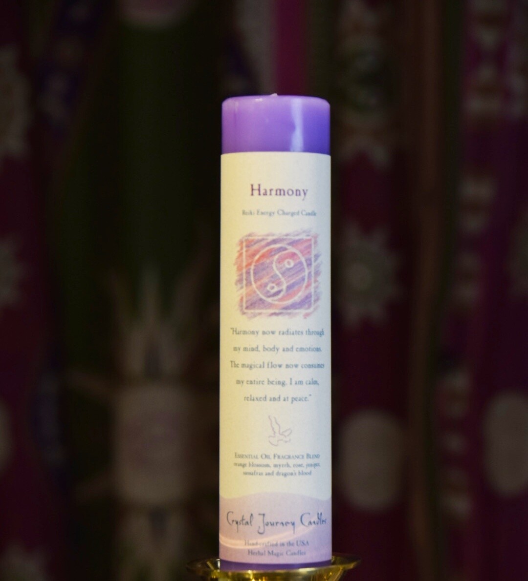 Harmony Reiki Energy Charged Candle