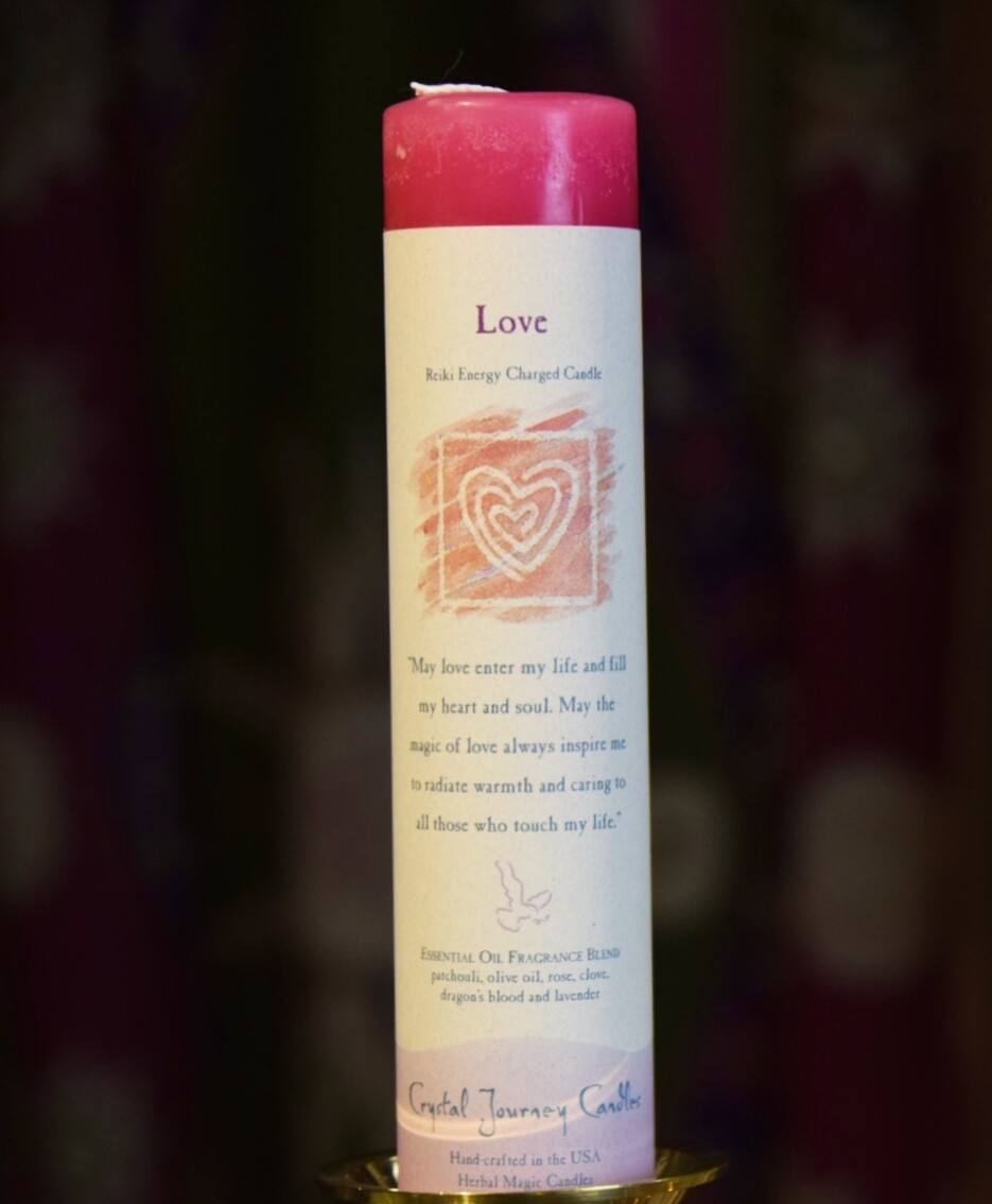 Love Reiki Energy Charged Candle