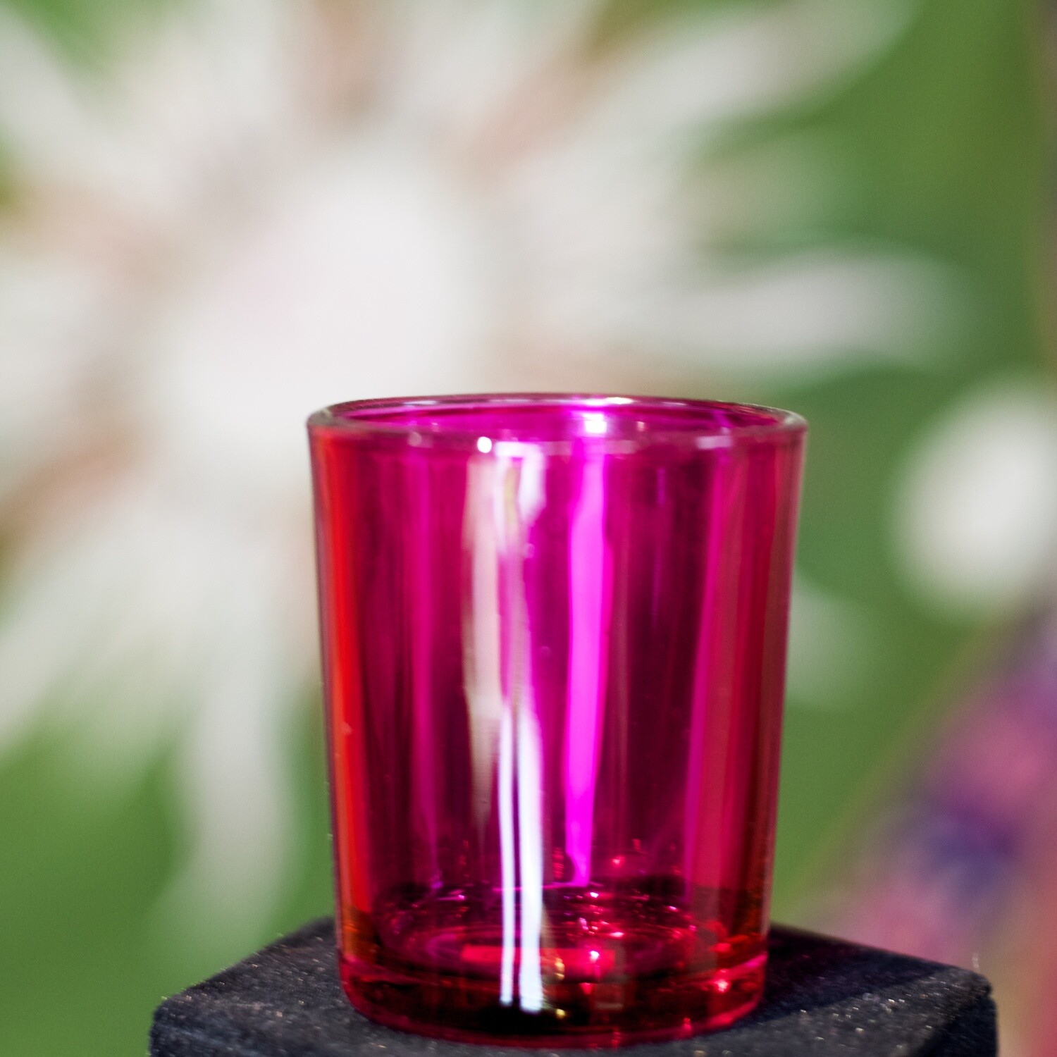Pink Glass Votive Holder