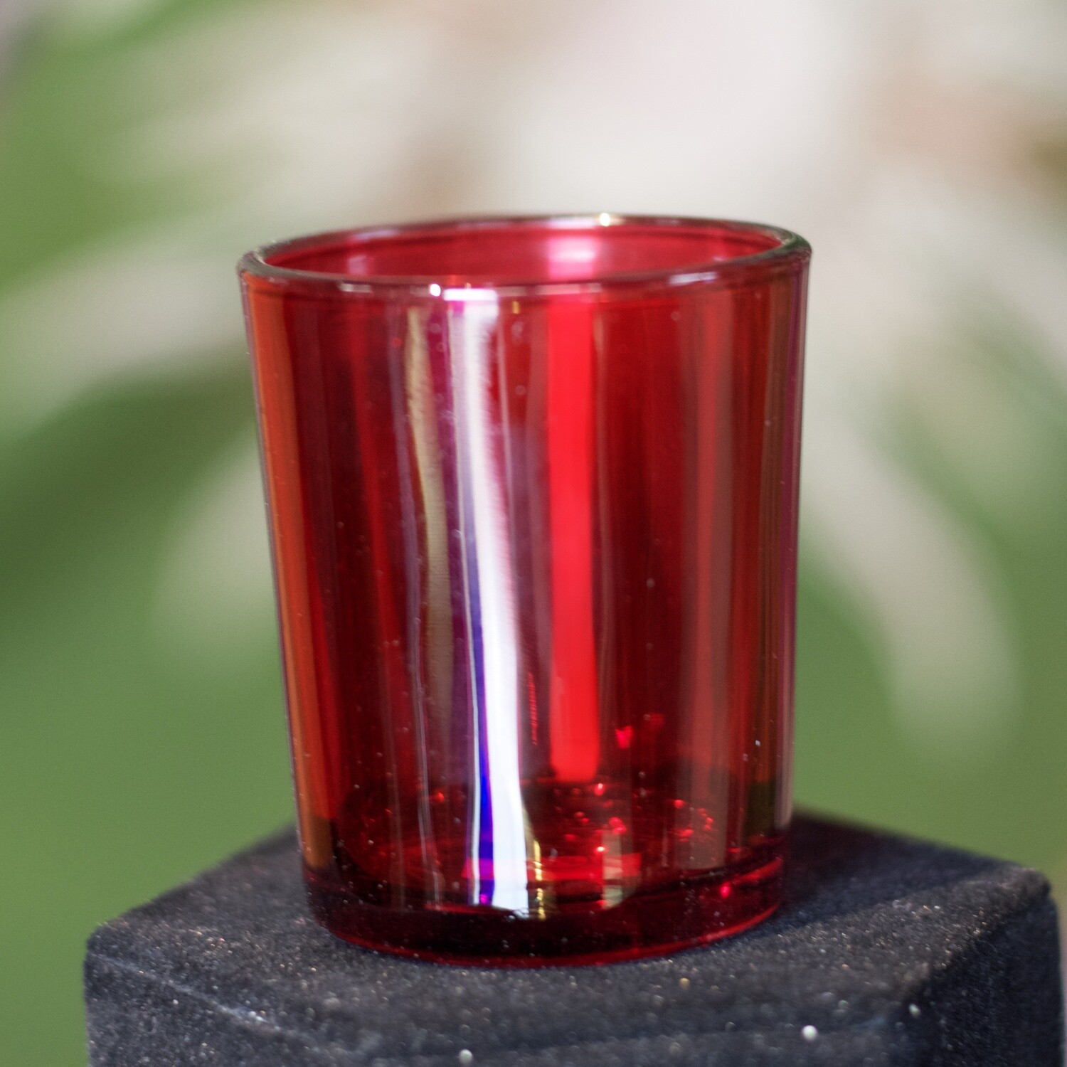 Red Glass Votive Holder
