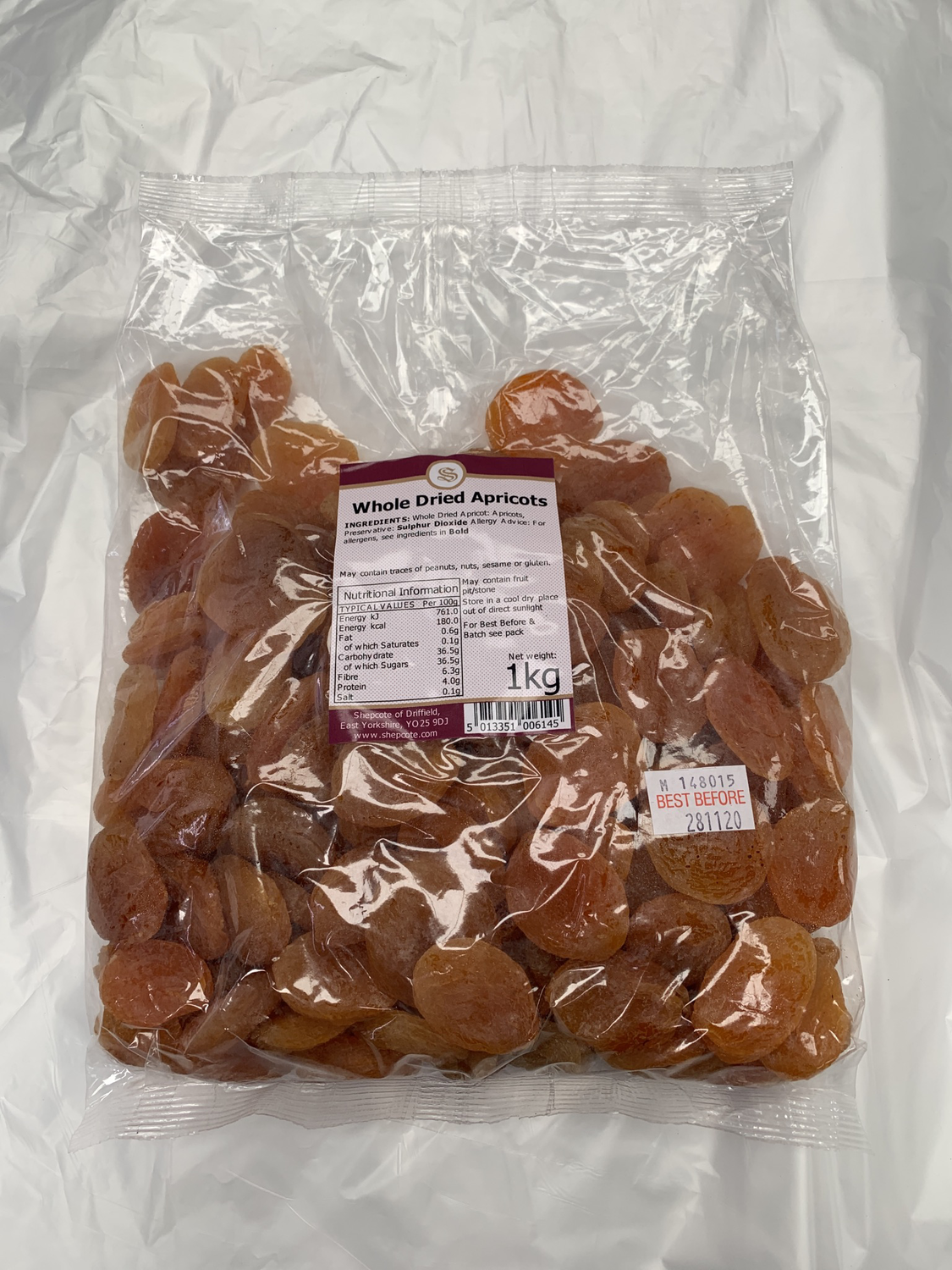 Whole Dried Apricots 1kg