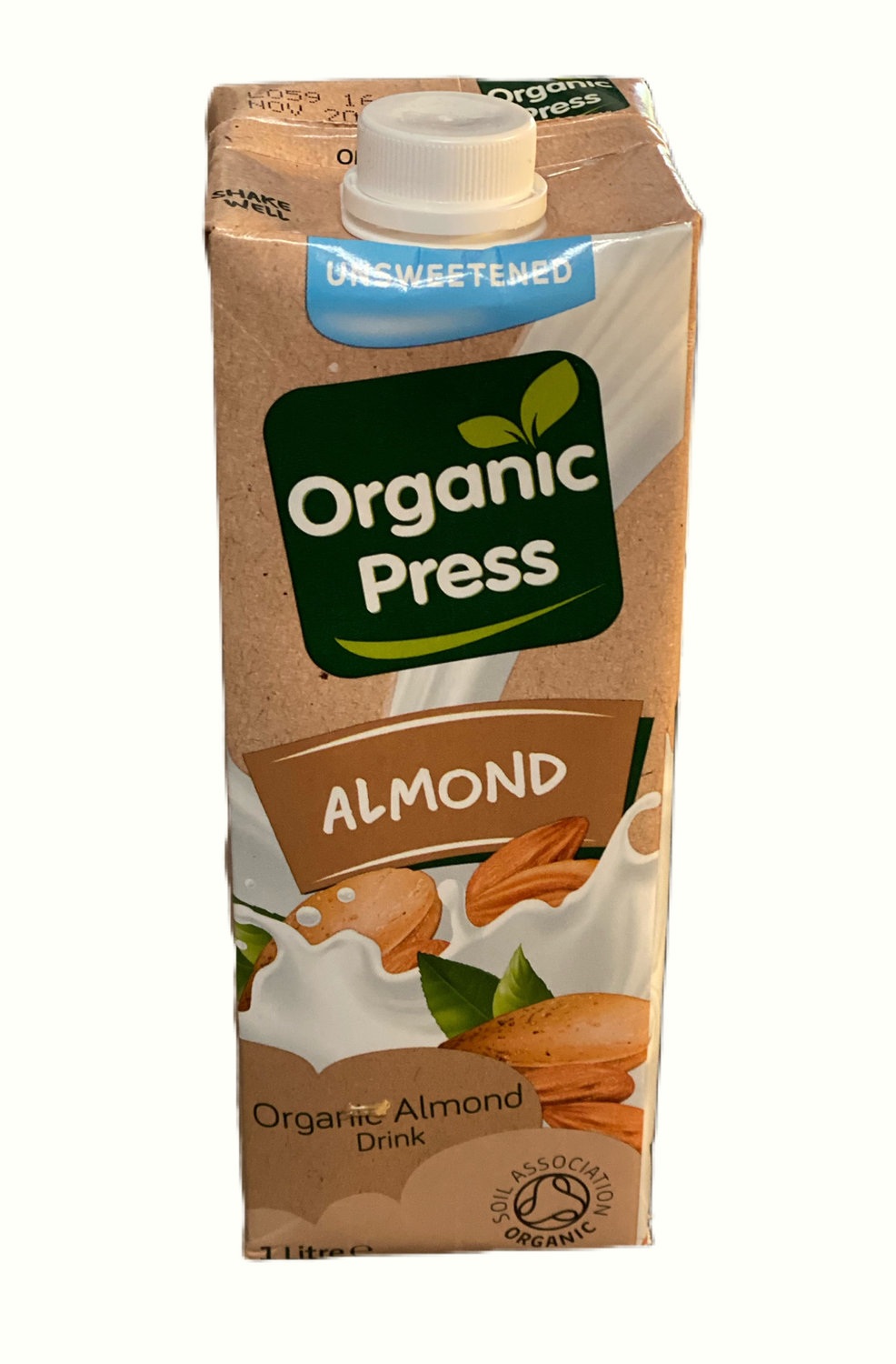 ORGANIC PRESS ALMOND MILK (UNSWEETENED) 1ltr