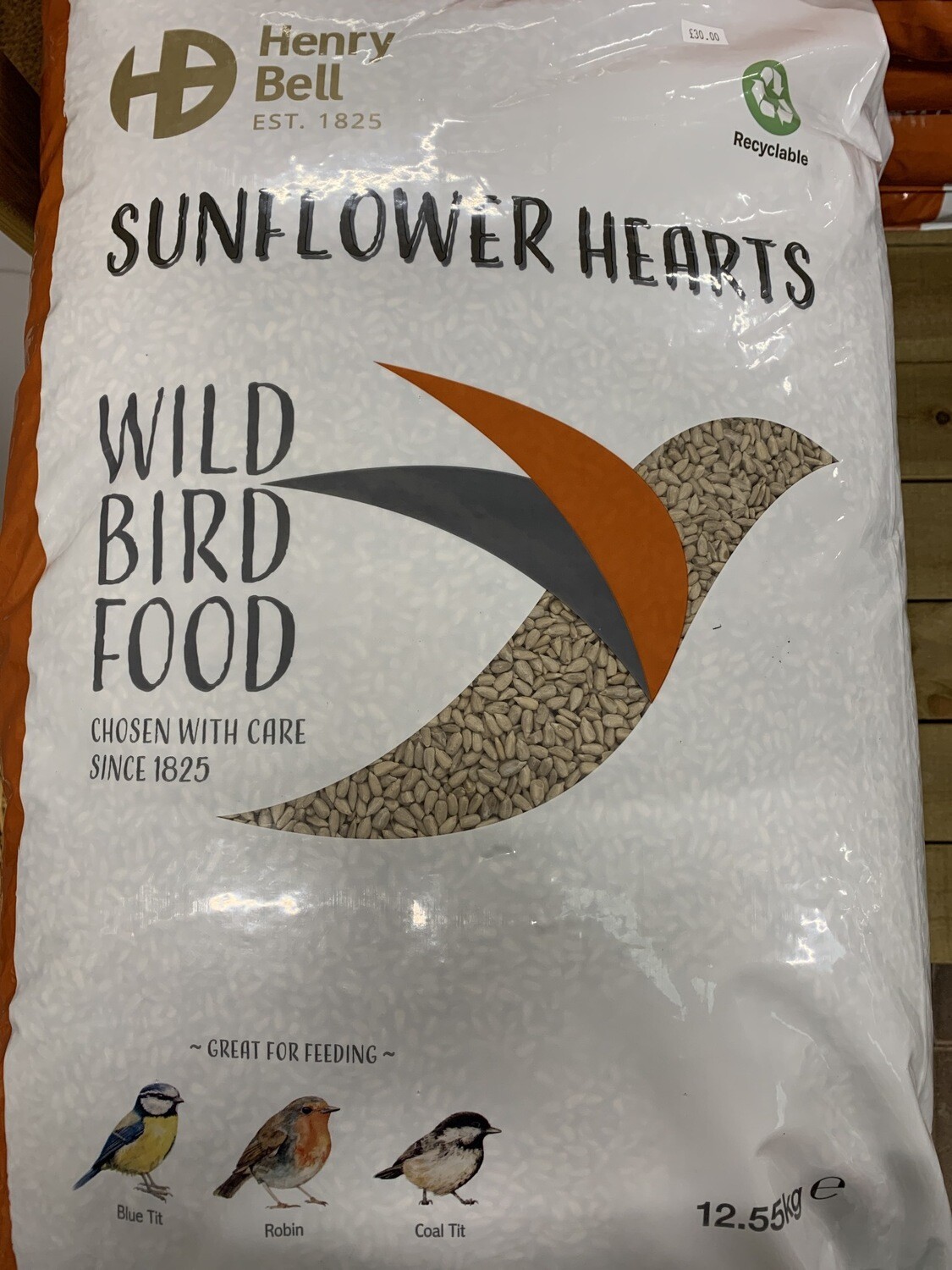 Henry Bell Sunflower Hearts Wild Bird Food 12.55kg