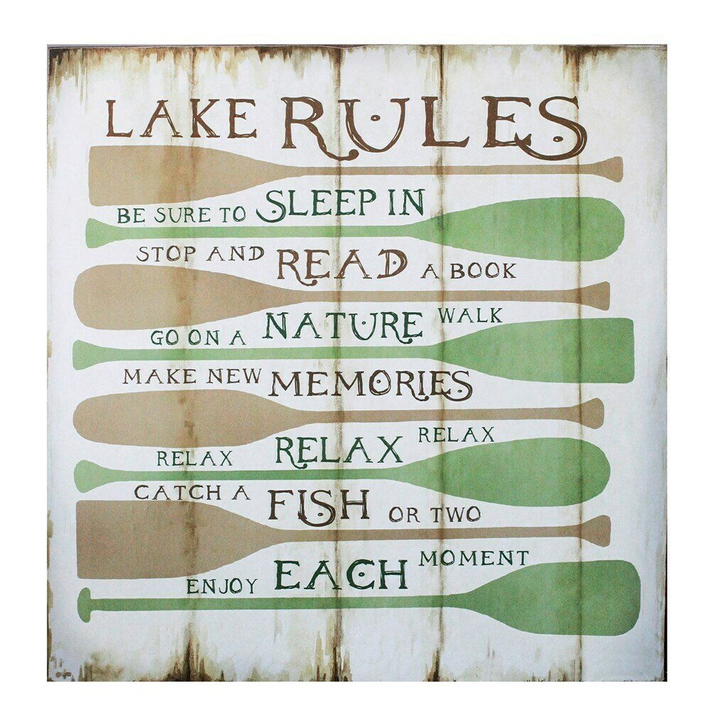 Lake Rules Wall Art