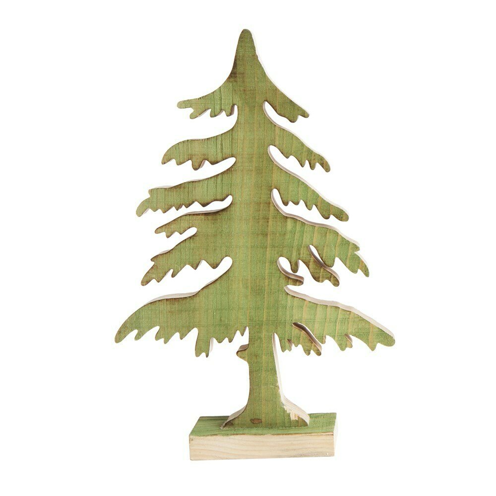 Wood Christmas Tree on Stand Large
