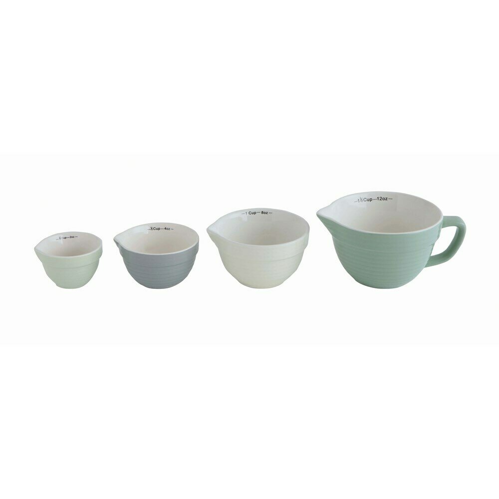 Stoneware Measuring Cups Aqua