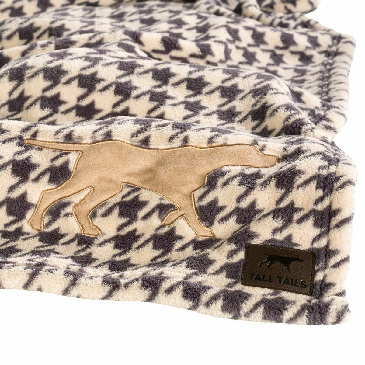 Houndstooth Fleece Dog Blanket