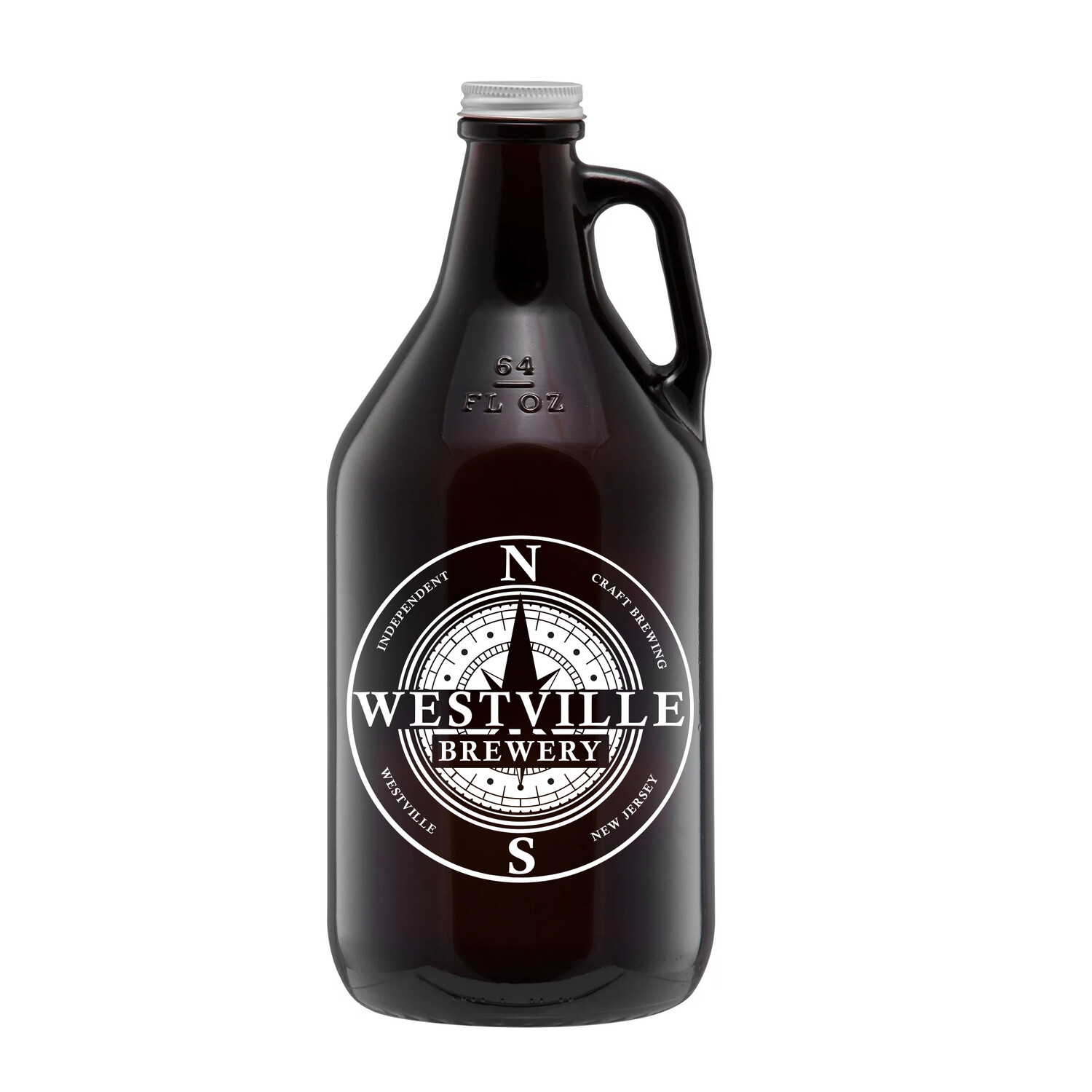 64 Oz. Empty Logo growler