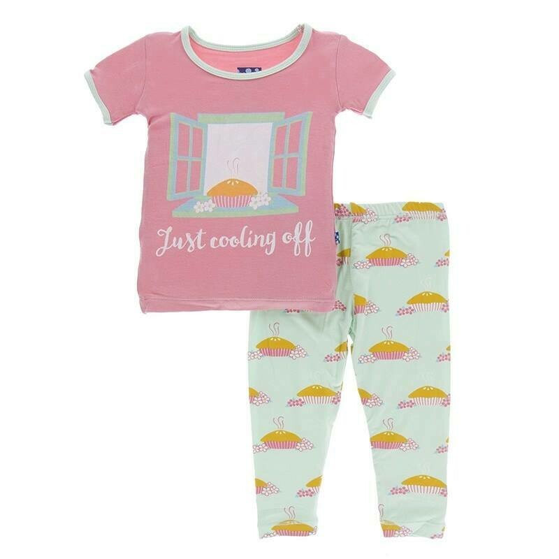 Kickee Pants S/S Pajamas Apple Pie Blossom 4T