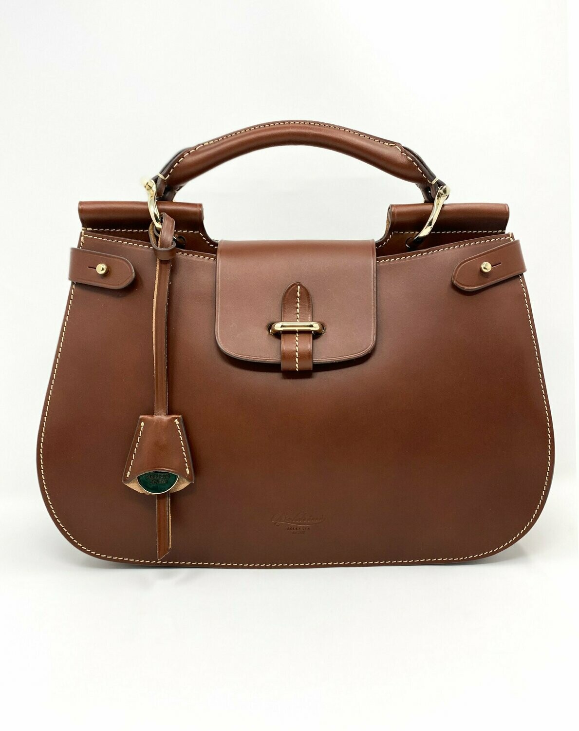 Boldrini Button Tab Handbag