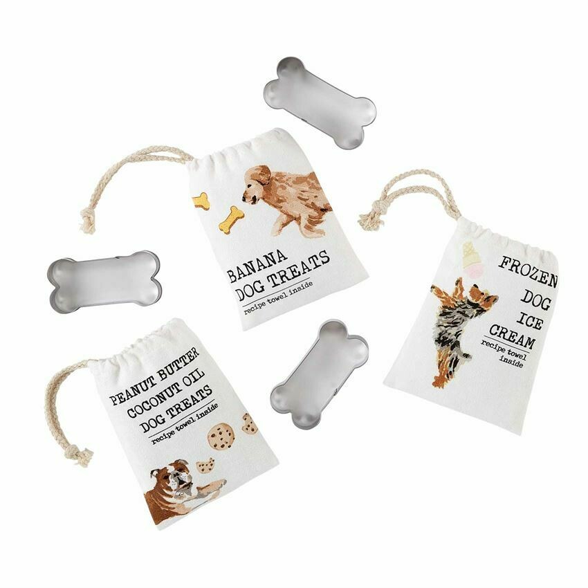 Mud Pie Dog Treat Towel & Cookie Cutter Set