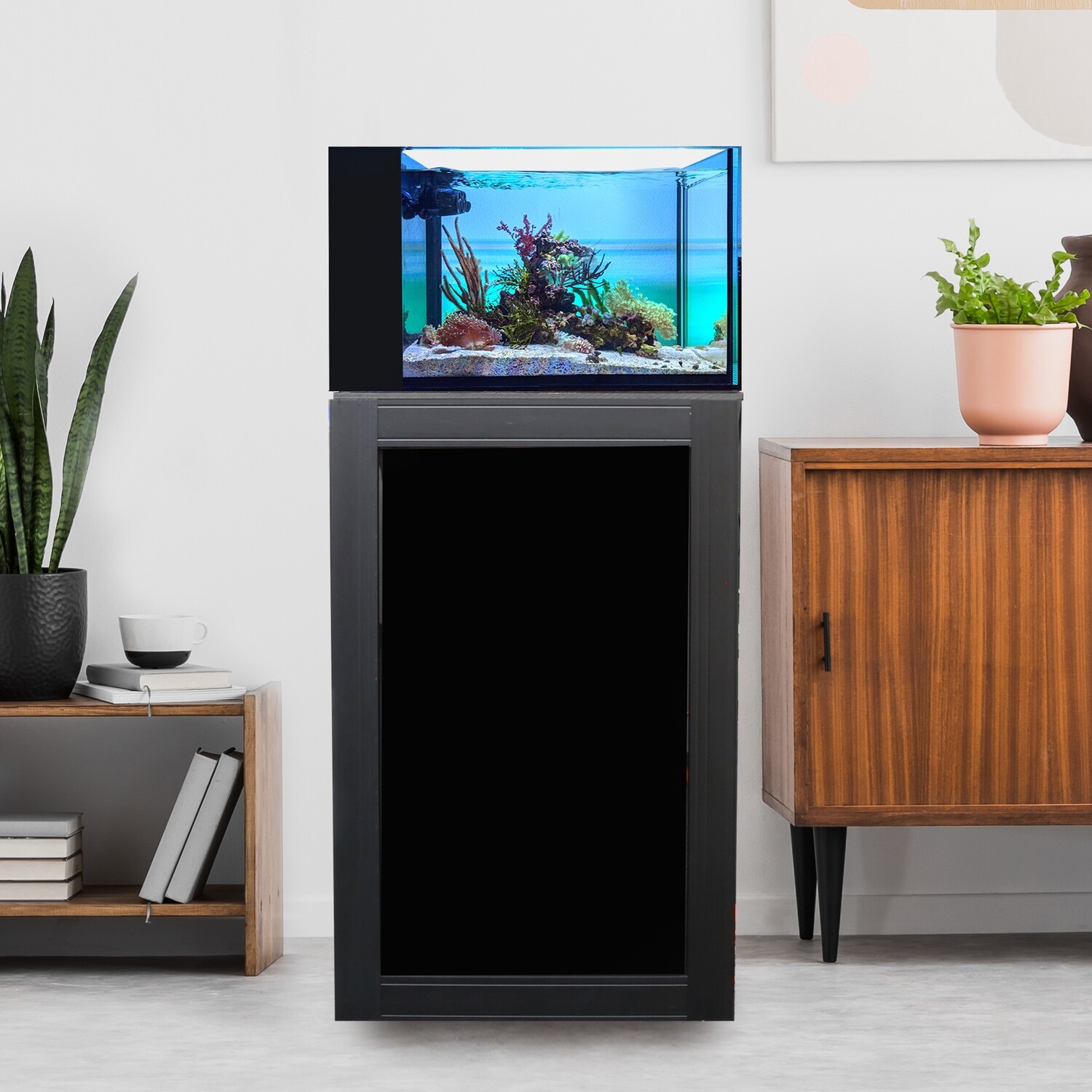 14 Gallon Peninsula AIO Fusion Pro 2 Aquarium + Black APS Stand