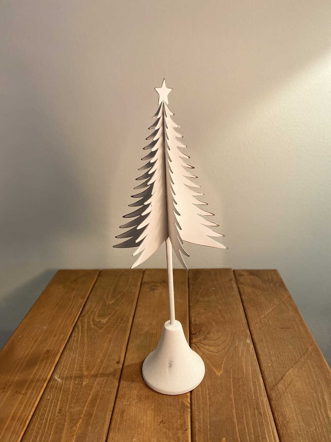 Sm White Tall Metal Tree 12" Tall