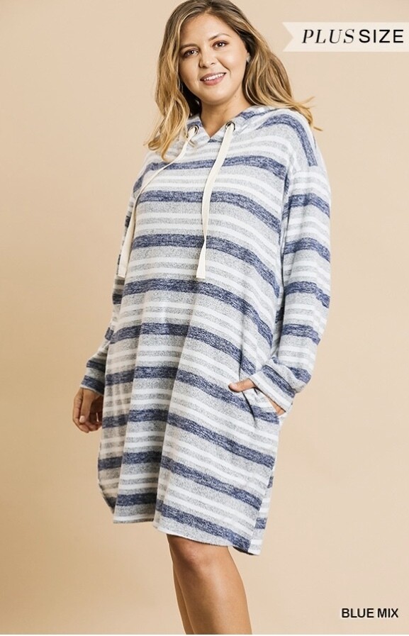 Striped Fleece Dress