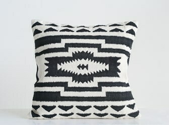 24" Black Kilim Pillow