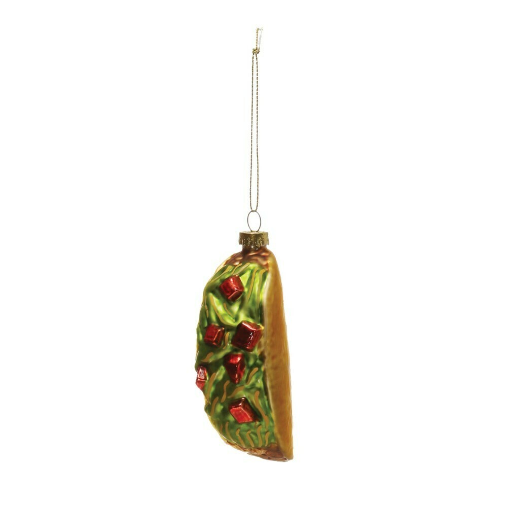 Taco glass ornament 4"