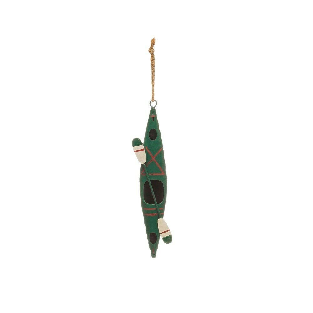 Metal Kayak Ornament 6"