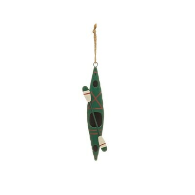 Metal Kayak Ornament 6"