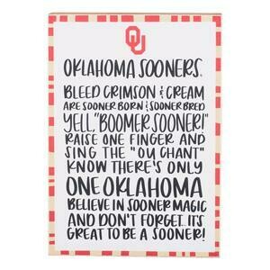 Oklahoma Fan Block Canvas 